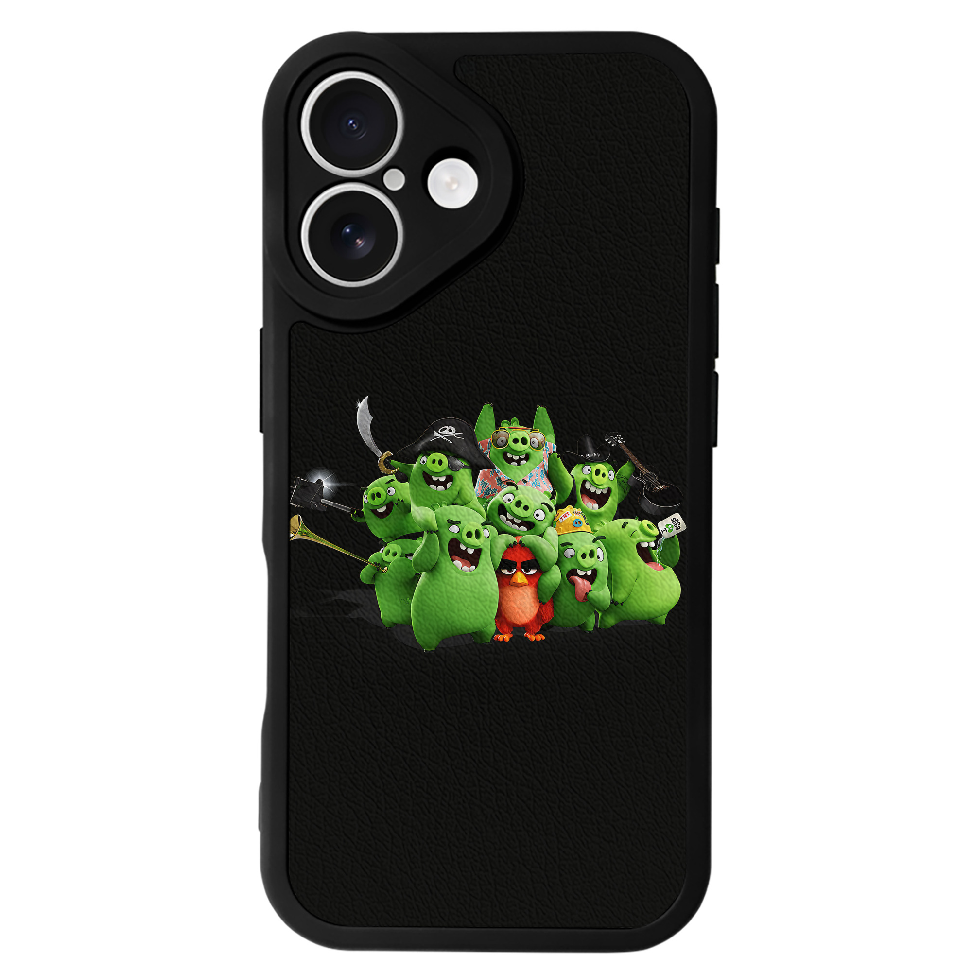 （画像用） Angry Birds アングリーバード 【iPhone 16シリーズ対応】シリコンスマホケース（レザー調） 材質：シリコン